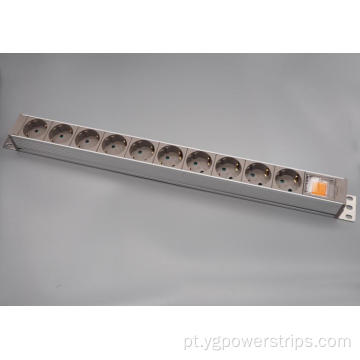 10 outlet UE/Alemanha Padrão PDU Power Strip